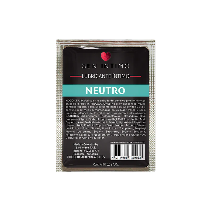 LUB NEUTRO SACHET SEN INTIMO