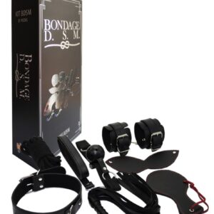 KIT FETISH 8 PIEZAS TIPO CUERO