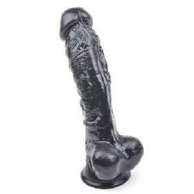 CONSOLADOR REALISTA TESTICULOS (NEGRO O PIEL) BF1016 9.65