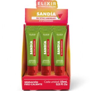 GEL INTIMO SABORIZADO SANDIA ELIXIR 15ML (CAJA X 6)