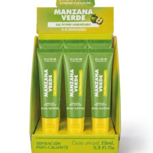 GEL INTIMO SABORIZADO MANZANA VERDE ELIXIR 15ML (CAJA X 6)