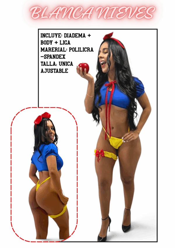 DISFRAZ SEXY BLANCA NIEVES BODY - Imagen 3